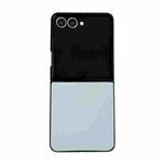 For Samsung Galaxy Z Flip7 5G Morandi Solid Color Leather Texture Phone Case(Light Blue)