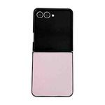For Samsung Galaxy Z Flip7 5G Morandi Solid Color Leather Texture Phone Case(Pink)