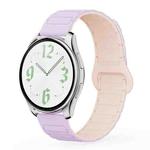 20mm xDfind Reverse Buckle Tri-beads Magnetic Silicone Watch Band(Light Purple Pink Sand)