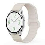 22mm xDfind Reverse Buckle Tri-beads Magnetic Silicone Watch Band(Antique White Starlight)