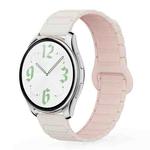 22mm xDfind Reverse Buckle Tri-beads Magnetic Silicone Watch Band(Starlight Pink)