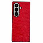 For Samsung Galaxy Z Fold7 5G Impression Camellia Pattern Protective Phone Case(Red)