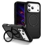 For iPhone 17 Pro Max Defend Rugged Gear Holder MagSafe Phone Case(Black)