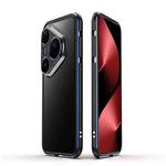 For Huawei Pura 80 Pro 5G Aurora Series Lens Protector + Metal Frame Phone Case(Black Blue)