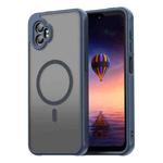 For Samsung Galaxy XCover7 Pro Fan Dun Series TPU Hybrid PC Frosted Magsafe Phone Case(Blue)