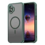 For Samsung Galaxy XCover7 Pro Fan Dun Series TPU Hybrid PC Frosted Magsafe Phone Case(Green)