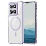 For Motorola Edge 60 PC Hybrid TPU Airbag Shockproof MagSafe Phone Case(Transparent Purple)