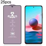 For Xiaomi Redmi Note 10 5G 25pcs 9H 0.4mm High Aluminum Large Arc Tempered Glass Film