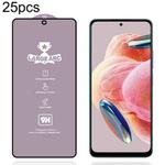 For Xiaomi Redmi Note 12 4G Global 25pcs 9H 0.4mm High Aluminum Large Arc Tempered Glass Film