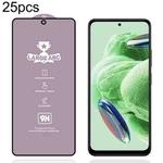 For Xiaomi Redmi Note 12 5G Global 25pcs 9H 0.4mm High Aluminum Large Arc Tempered Glass Film