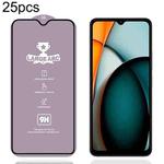 For Xiaomi Redmi A3 4G 25pcs 9H 0.4mm High Aluminum Large Arc Tempered Glass Film