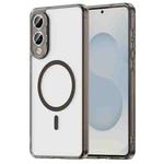 For Samsung Galaxy S25 Edge 5G PC Hybrid TPU Airbag Shockproof MagSafe Phone Case(Transparent Black)