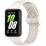 For Samsung Galaxy Fit3 xDfind Colorful Buckle Solid Color Breathable Silicone Watch Band(Starlight)