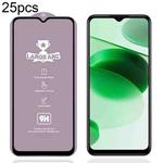 For Realme C35 25pcs 9H 0.4mm High Aluminum Large Arc Tempered Glass Film