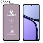 For Realme C65 25pcs 9H 0.4mm High Aluminum Large Arc Tempered Glass Film