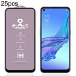 For OPPO A53 / A53s / A32 2020 25pcs 9H 0.4mm High Aluminum Large Arc Tempered Glass Film