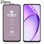 For OPPO A80 5G / A60 4G / A3 Pro 5G 25pcs 9H 0.4mm High Aluminum Large Arc Tempered Glass Film