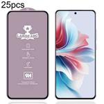 For OPPO Reno11 F 25pcs 9H 0.4mm High Aluminum Large Arc Tempered Glass Film