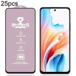 For OPPO A79 5G 25pcs 9H 0.4mm High Aluminum Large Arc Tempered Glass Film