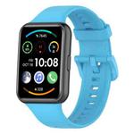 For Huawei Watch Fit 2 xDfind Quick Release Solid Color Silicone Watch Band(Sky Blue)