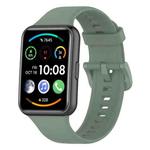 For Huawei Watch Fit 2 xDfind Quick Release Solid Color Silicone Watch Band(Grey Green)