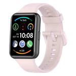For Huawei Watch Fit 2 xDfind Quick Release Solid Color Silicone Watch Band(Pink)