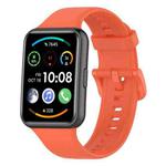 For Huawei Watch Fit 2 xDfind Quick Release Solid Color Silicone Watch Band(Orange)
