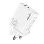 UK Plug WK WP-U64 45W Kinkong Flash Charge USB+Type-C Port Fast Charger