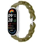 For Xiaomi Smart Band 10 / 9 / 8 xDfind Hollow Bracelet Silicone Watch Band(Army Green)
