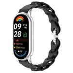 For Xiaomi Smart Band 10 / 9 / 8 xDfind Hollow Bracelet Silicone Watch Band(Black)