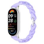 For Xiaomi Smart Band 10 / 9 / 8 xDfind Hollow Bracelet Silicone Watch Band(Light Purple)