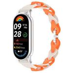 For Xiaomi Smart Band 10 / 9 / 8 xDfind Hollow Bracelet Silicone Watch Band(Satrlight Orange)