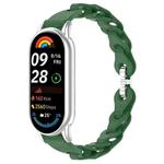 For Xiaomi Smart Band 10 / 9 / 8 xDfind Hollow Bracelet Silicone Watch Band(Dark Green)
