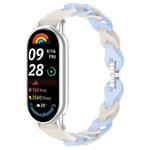 For Xiaomi Smart Band 10 / 9 / 8 xDfind Hollow Bracelet Silicone Watch Band(Starlight Haze Blue)