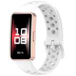 For Huawei Band 10 / 9 / 8 xDfind Hole Style Breathable Silicone Watch Band(White)