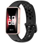 For Huawei Band 10 / 9 / 8 xDfind Hole Style Breathable Silicone Watch Band(Black)