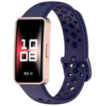 For Huawei Band 10 / 9 / 8 xDfind Hole Style Breathable Silicone Watch Band(Dark Blue)