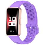 For Huawei Band 10 / 9 / 8 xDfind Hole Style Breathable Silicone Watch Band(Purple)