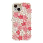 For iPhone 15 Cherry Blossoms Silicone Phone Case(Pink)