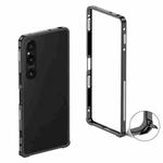 For Sony Xperia 1 VI Metal Frame Heat Dissipation Phone Case with Camera Guard Ring(Black)