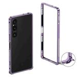 For Sony Xperia 1 VI Metal Frame Heat Dissipation Phone Case with Camera Guard Ring(Purple)