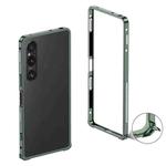 For Sony Xperia 1 VI Metal Frame Heat Dissipation Phone Case with Camera Guard Ring(Green)