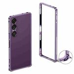 For Sony Xperia 1 VII Metal Frame Heat Dissipation Phone Case with Camera Guard Ring(Purple)