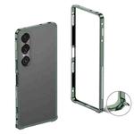 For Sony Xperia 1 VII Metal Frame Heat Dissipation Phone Case with Camera Guard Ring(Green)