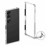 For Sony Xperia 1 VII Metal Frame Heat Dissipation Phone Case with Camera Guard Ring(Silver)