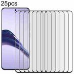 For Realme 13 Pro+ 5G / 13 Pro 5G 25pcs Full Glue 9H HD 3D Curved Edge Tempered Glass Film(Black)