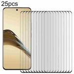 For Realme 14 Pro Lite 5G 25pcs Full Glue 9H HD 3D Curved Edge Tempered Glass Film(Black)