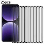 For Realme GT7 Pro 25pcs Full Glue 9H HD 3D Curved Edge Tempered Glass Film(Black)