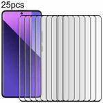 For Xiaomi Redmi Note 13 Pro+ 25pcs Full Glue 9H HD 3D Curved Edge Tempered Glass Film(Black)