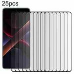 For Xiaomi Poco X7 25pcs Full Glue 9H HD 3D Curved Edge Tempered Glass Film(Black)